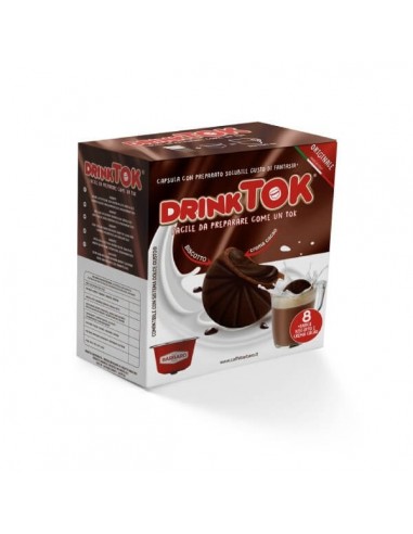 DrinkTok Biscotto e Crema Cacao - 8 Capsule Compatibili Dolce Gusto
