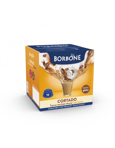 16 Capsule Borbone CORTADO Per Bevanda Solubile Al Gusto Caffè Macchiato