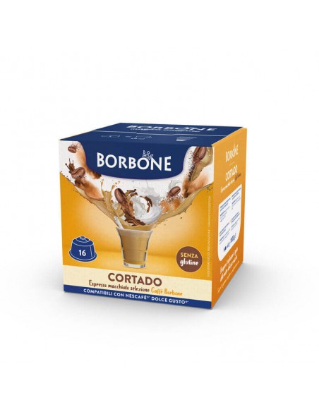 16 Capsule Borbone CORTADO Per Bevanda Solubile Al Gusto Caffè Macchiato