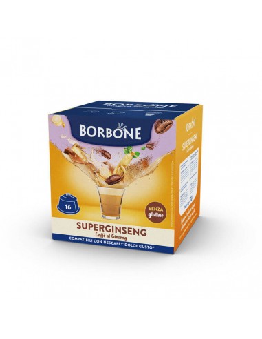 16 Capsule Borbone SUPERGINSENG preparato Solubile per Caffè al Latte e Ginseng