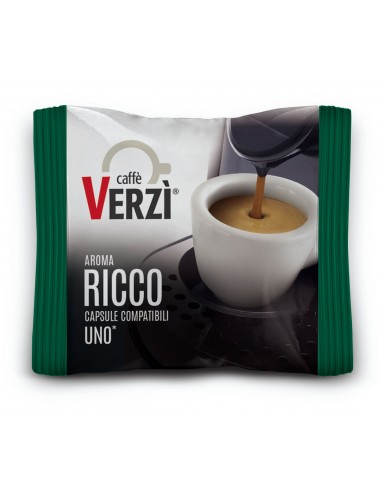 100 Capsule Compatibili Uno System Caffè Verzì (MISCELA RICCO)